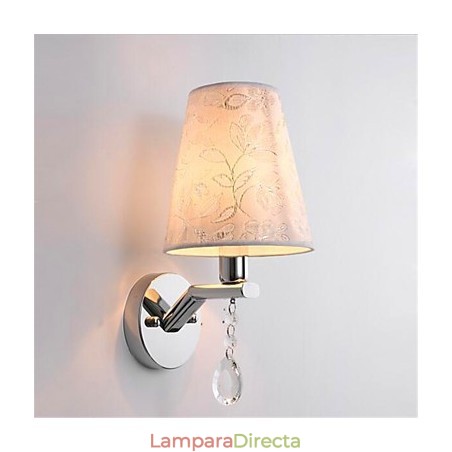 Apliques de pared con luz ambiental de cristal, modernos y contemporáneos, con acabado en plata Apliques de pared con luz ambiental de cristal, modernos y contemporáneos, con acabado en plata