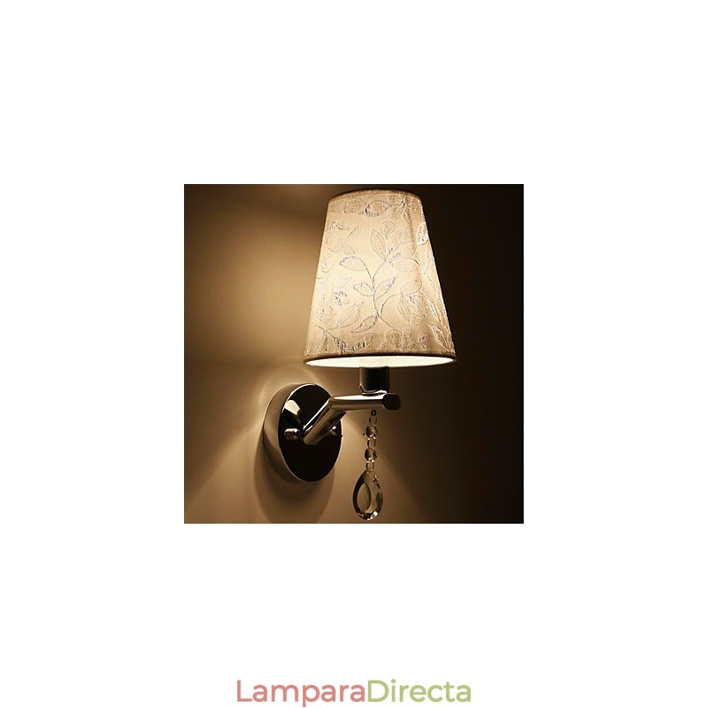 Apliques de pared con luz ambiental de cristal, modernos y contemporáneos, con acabado en plata