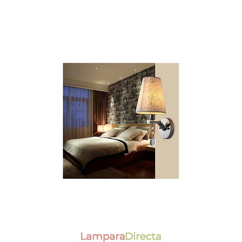 Apliques de pared con luz ambiental de cristal, modernos y contemporáneos, con acabado en plata