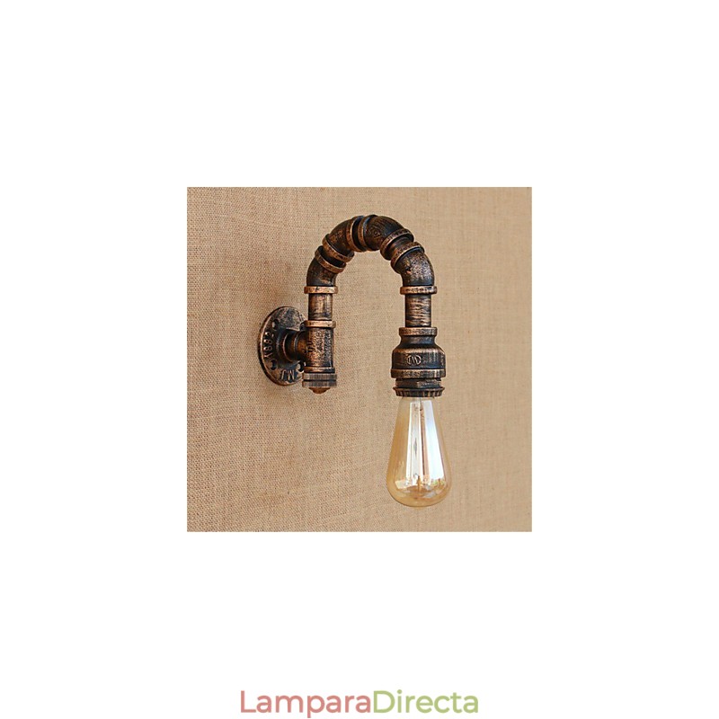 Apliques de pared con luz ambiental con pintura rústica tipo cabaña