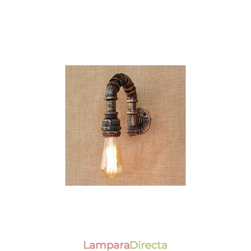 Apliques de pared con luz ambiental con pintura rústica tipo cabaña