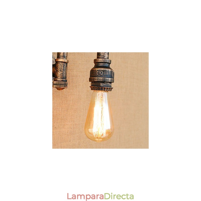 Apliques de pared con luz ambiental con pintura rústica tipo cabaña