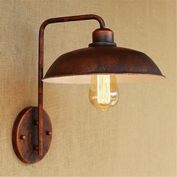Lámpara de hierro sencilla para dormitorio, mesita de noche, hotel, moderna, popular, retro y creativa.