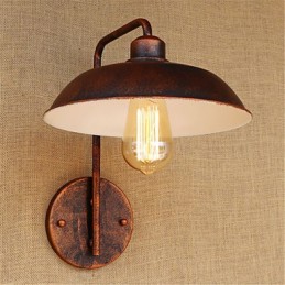 Lámpara de hierro sencilla para dormitorio, mesita de noche, hotel, moderna, popular, retro y creativa.
