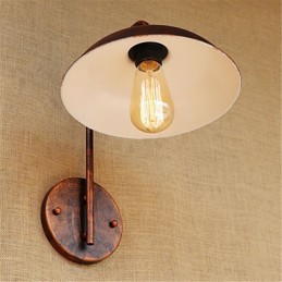 Lámpara de hierro sencilla para dormitorio, mesita de noche, hotel, moderna, popular, retro y creativa.
