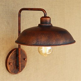 Lámpara de hierro sencilla para dormitorio, mesita de noche, hotel, moderna, popular, retro y creativa.