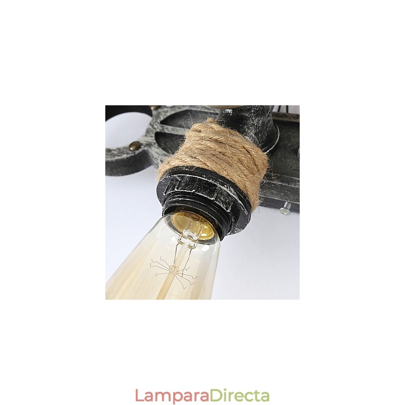 Lámparas de pared industriales vintage con forma de ancla de barco de madera, iluminación creativa para decoración de restaurantes, cafeterías y bares.