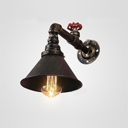 Lámparas de pared con forma de tubería de agua, estilo industrial retro, creativas, de metal, para restaurantes, cafeterías, bares, mesas de bar, apliques de pared.