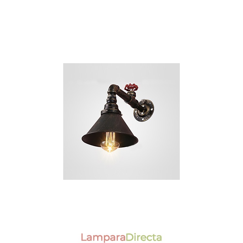 Lámparas de pared con forma de tubería de agua, estilo industrial retro, creativas, de metal, para restaurantes, cafeterías, bares, mesas de bar, apliques de pared.