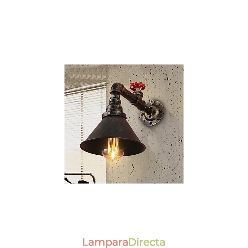 Lámparas de pared con forma de tubería de agua, estilo industrial retro, creativas, de metal, para restaurantes, cafeterías, bares, mesas de bar, apliques de pared.