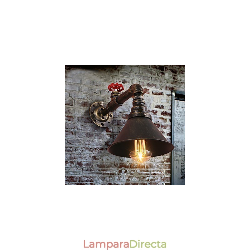 Lámparas de pared con forma de tubería de agua, estilo industrial retro, creativas, de metal, para restaurantes, cafeterías, bares, mesas de bar, apliques de pared.