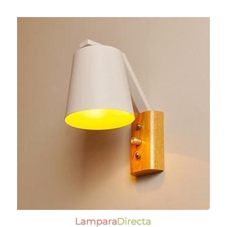 Lámpara de cama de hierro y madera cálida con personalidad creativa y interruptor para estudio en pasillo nórdico Lámpara de cama de hierro y madera cálida con personalidad creativa y interruptor para estudio en pasillo nórdico