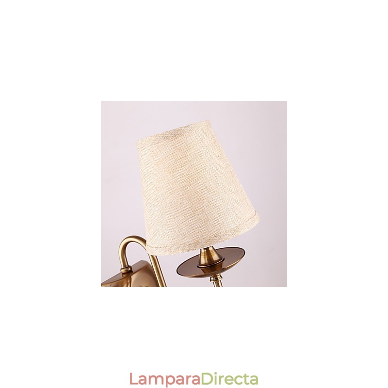 Apliques de pared con luz descendente, tradicionales, clásicos, galvanizados, con protección ocular.