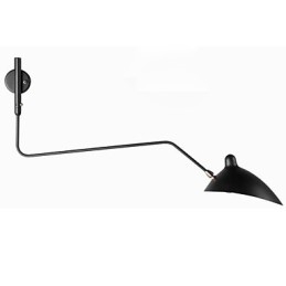 Lámpara de pared con luz ambiental de brazo oscilante, moderna y contemporánea.