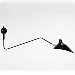 Lámpara de pared con luz ambiental de brazo oscilante, moderna y contemporánea.