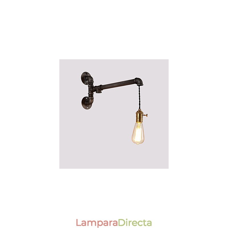 Lámparas de pared de tubo industriales vintage con interruptor, luces creativas para restaurante, cafetería, bar, decoración, iluminación con 1 luz, acabado pintado.