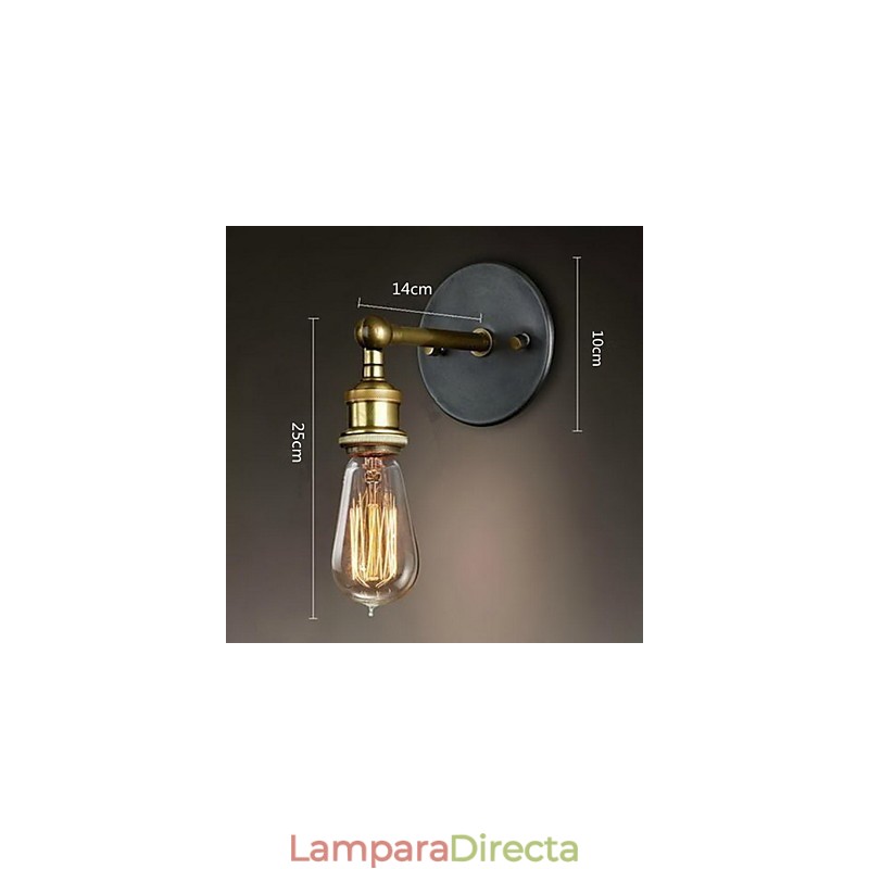 Lámpara de cabeza sencilla de cobre para pasillo, balcón y pared de The American Village