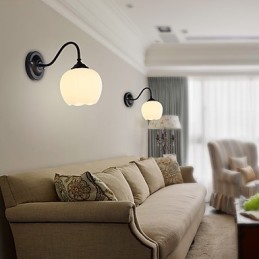 Apliques de pared con luz descendente para protección ocular con pintura contemporánea moderna