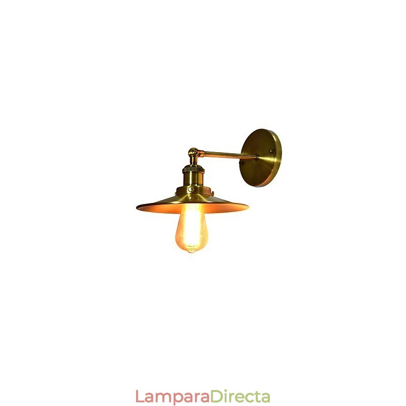 Aplique de pared rústico de latón clásico tradicional para iluminación empotrada.
