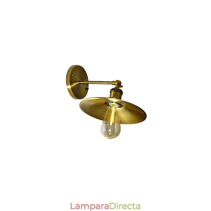 Aplique de pared rústico de latón clásico tradicional para iluminación empotrada.
