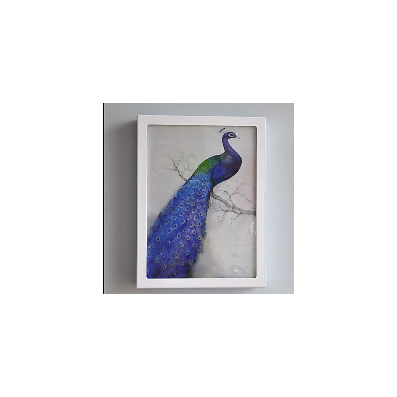 Pintura contemporánea moderna integrada para apliques de pared con luz ambiental.
