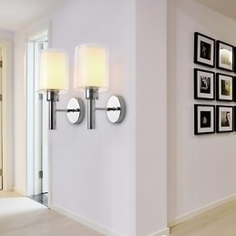 Apliques de pared con luz ambiental y protección ocular con pintura contemporánea moderna