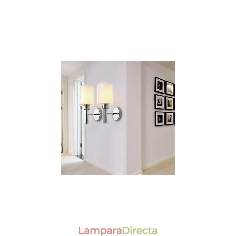 Apliques de pared con luz ambiental y protección ocular con pintura contemporánea moderna