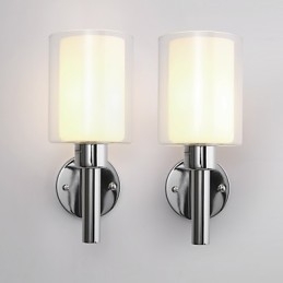 Apliques de pared con luz ambiental y protección ocular con pintura contemporánea moderna