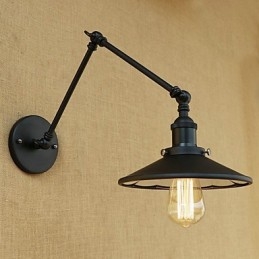 Lámpara de pared con brazo oscilante estilo mini, estilo rústico, estilo retro, con pintura de estilo rústico.