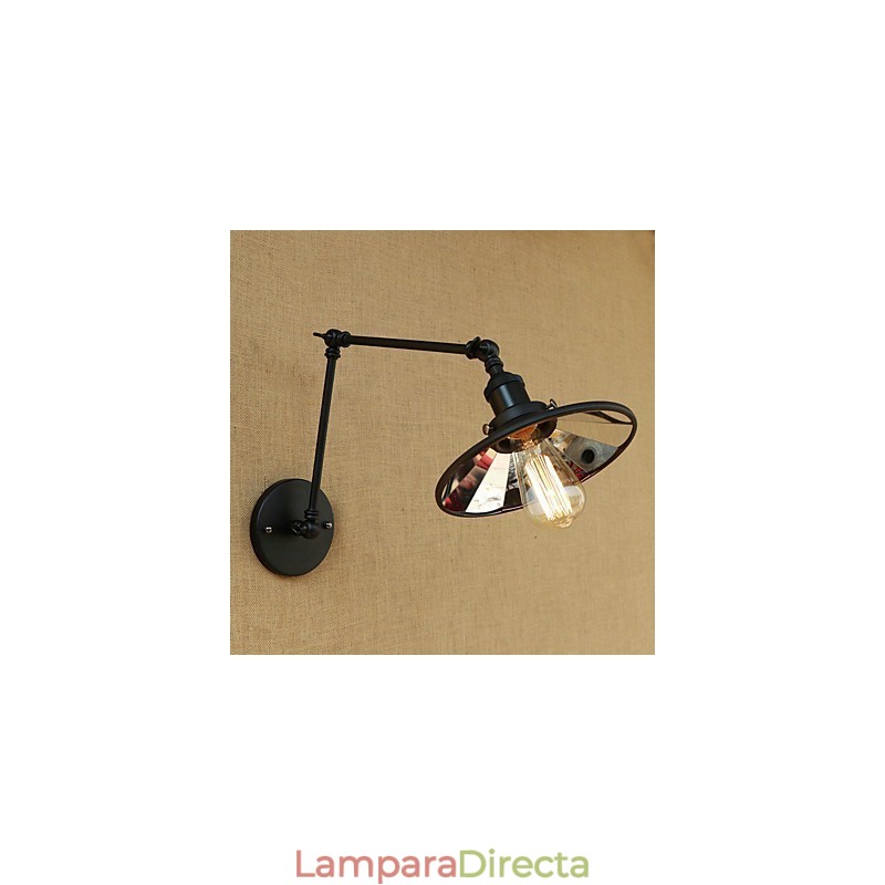 Lámpara de pared con brazo oscilante estilo mini, estilo rústico, estilo retro, con pintura de estilo rústico.