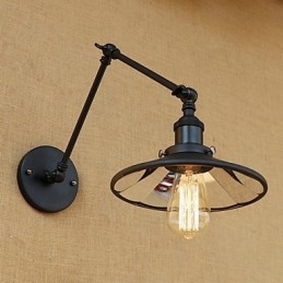 Lámpara de pared con brazo oscilante estilo mini, estilo rústico, estilo retro, con pintura de estilo rústico.