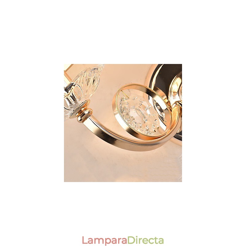 Apliques de pared con luz ambiental, modernos y contemporáneos, con acabado galvanizado, para protección ocular.