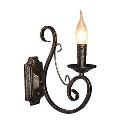 Mini lámpara de pared retro para pasillo, de metal, con forma de vela.