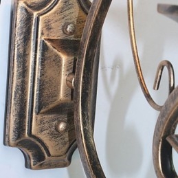 Mini lámpara de pared retro para pasillo, de metal, con forma de vela.