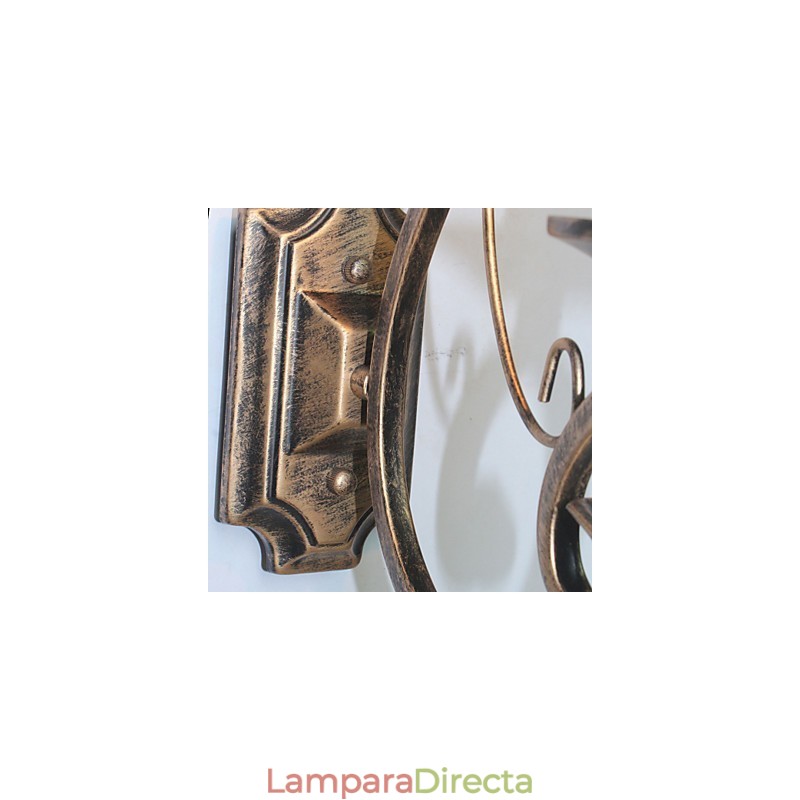 Mini lámpara de pared retro para pasillo, de metal, con forma de vela.