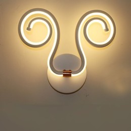 Lámpara de pared de aluminio moderna y sencilla, lámparas creativas para pasillos y mesitas de noche.