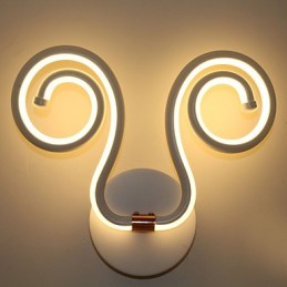 Lámpara de pared de aluminio moderna y sencilla, lámparas creativas para pasillos y mesitas de noche.