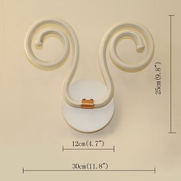 Lámpara de pared de aluminio moderna y sencilla, lámparas creativas para pasillos y mesitas de noche.