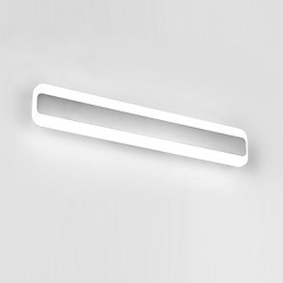 Aplique de pared moderno y contemporáneo en cromo para iluminación ambiental de baño.