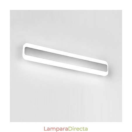 Aplique de pared moderno y contemporáneo en cromo para iluminación ambiental de baño. Aplique de pared moderno y contemporáneo en cromo para iluminación ambiental de baño.