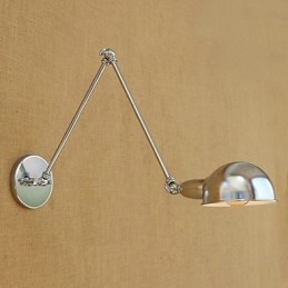 Lámpara de brazo oscilante con protección ocular, moderna, contemporánea, retro, galvanizada, luz ambiental.