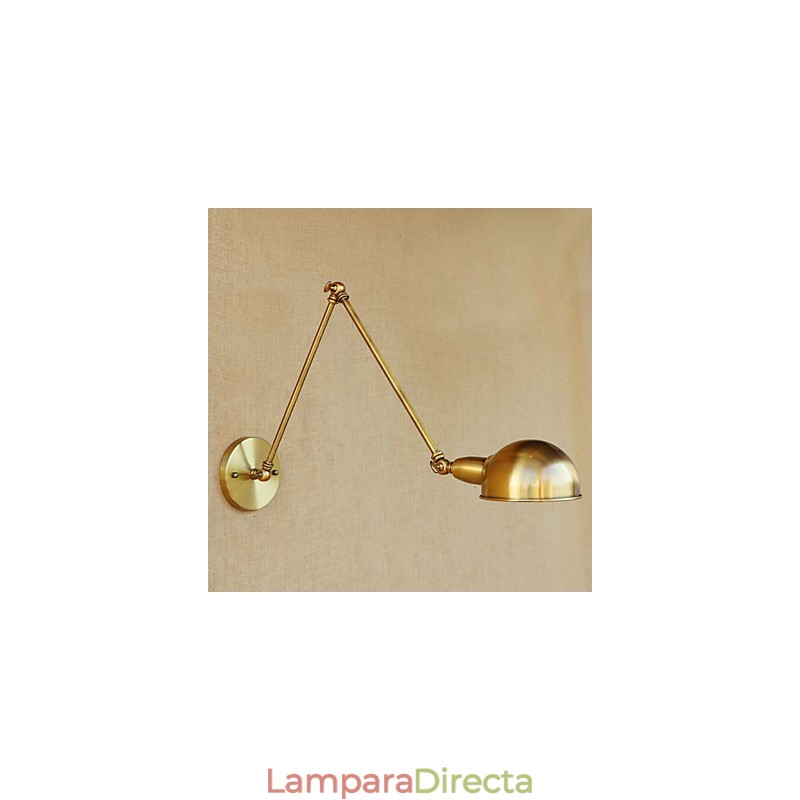 Lámpara de brazo oscilante con protección ocular, moderna, contemporánea, retro, galvanizada, luz ambiental.