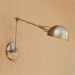 Lámpara de brazo oscilante con protección ocular, moderna, contemporánea, retro, galvanizada, luz ambiental.