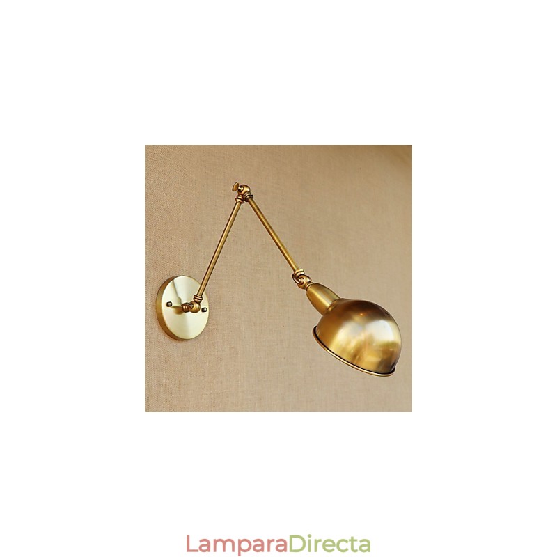 Lámpara de brazo oscilante con protección ocular, moderna, contemporánea, retro, galvanizada, luz ambiental.