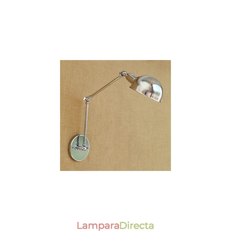 Lámpara de brazo oscilante con protección ocular, moderna, contemporánea, retro, galvanizada, luz ambiental.