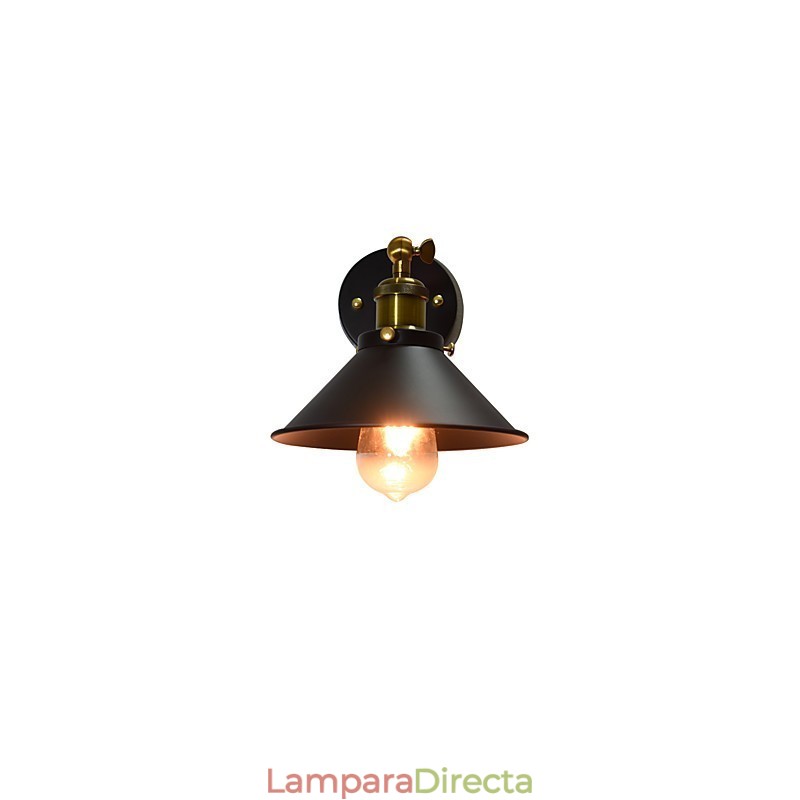 Lámpara de pared de hierro de una sola pared pintada, lámpara de sable de luz negra tonta en la pared