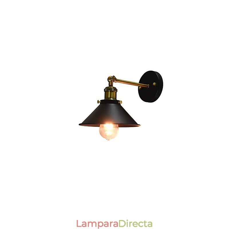 Lámpara de pared de hierro de una sola pared pintada, lámpara de sable de luz negra tonta en la pared