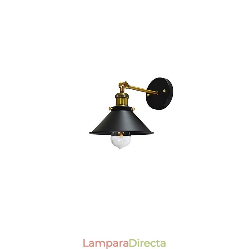 Lámpara de pared de hierro de una sola pared pintada, lámpara de sable de luz negra tonta en la pared