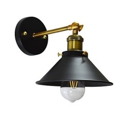 Lámpara de pared de hierro de una sola pared pintada, lámpara de sable de luz negra tonta en la pared