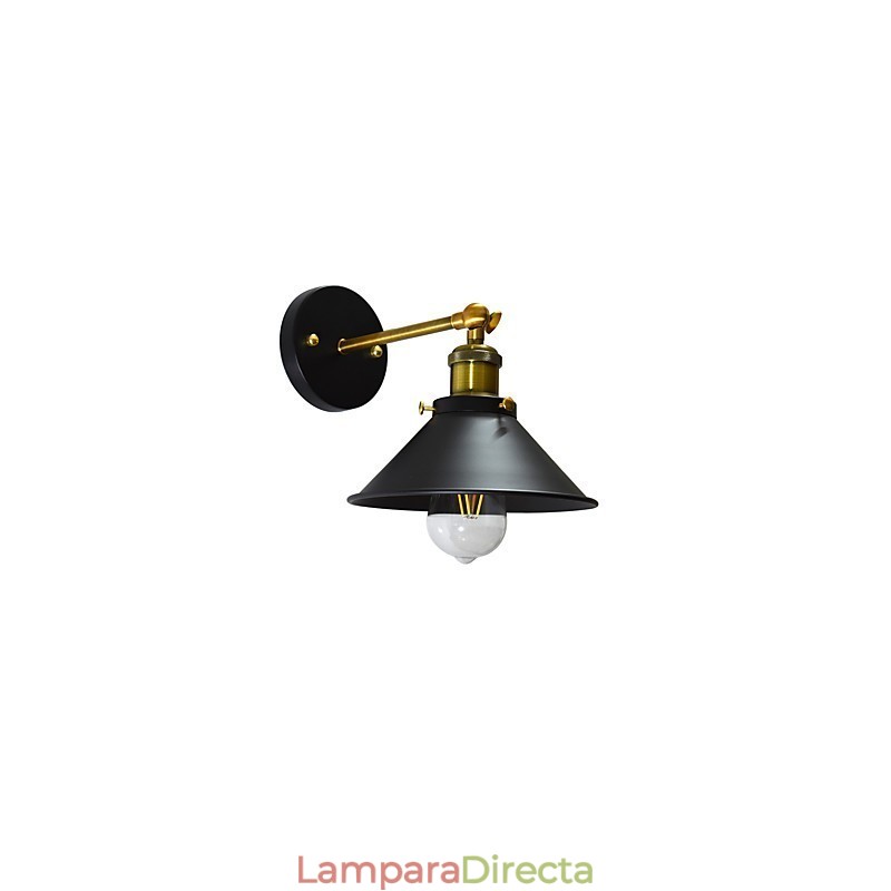 Lámpara de pared de hierro de una sola pared pintada, lámpara de sable de luz negra tonta en la pared
